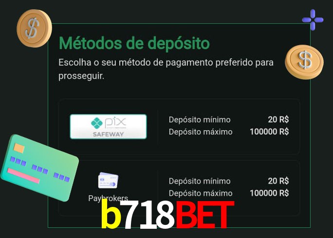 O cassino b718bet oferece uma grande variedade de métodos de pagamento